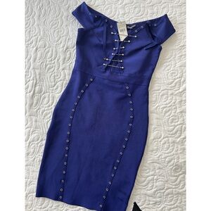 Fashion Nova navy bandage dress